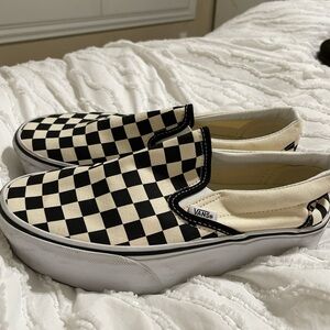 Platform Checkered Vans